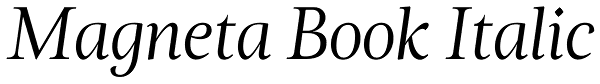 Magneta Book Italic Font