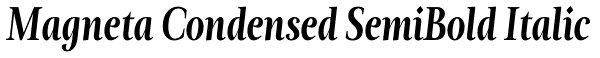 Magneta Condensed SemiBold Italic Font