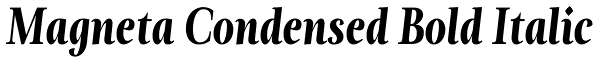 Magneta Condensed Bold Italic Font