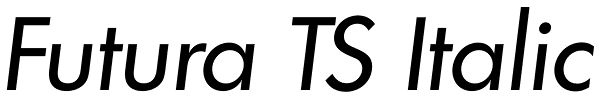 Futura TS Italic Font