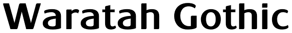 Waratah Gothic Font