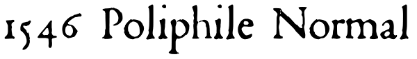 1546 Poliphile Normal Font