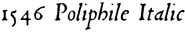 1546 Poliphile Italic Font