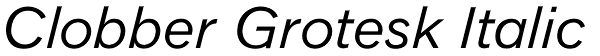 Clobber Grotesk Italic Font