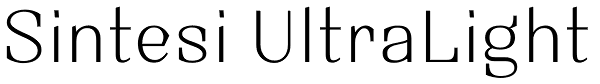 Sintesi UltraLight Font