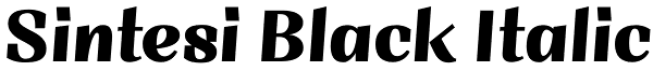 Sintesi Black Italic Font