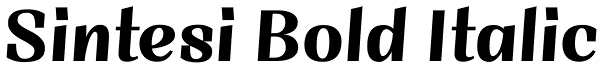 Sintesi Bold Italic Font