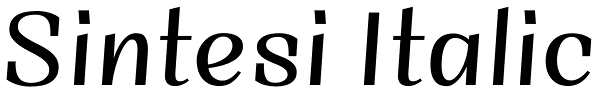 Sintesi Italic Font