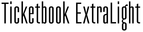 Ticketbook ExtraLight Font