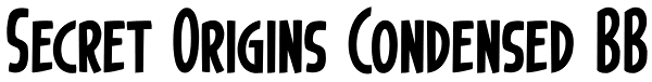 Secret Origins Condensed BB Font