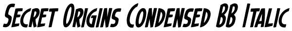 Secret Origins Condensed BB Italic Font