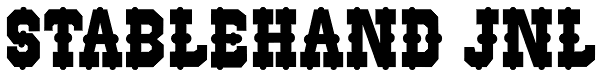 Stablehand JNL Font