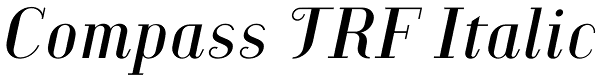 Compass TRF Italic Font