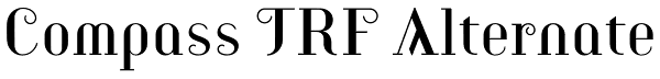 Compass TRF Alternate Font