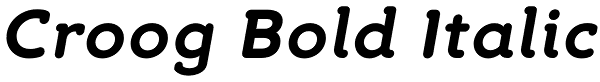 Croog Bold Italic Font