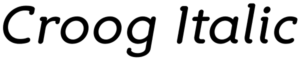 Croog Italic Font