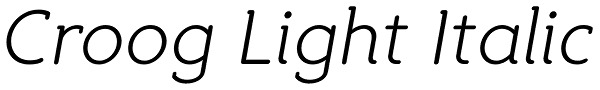 Croog Light Italic Font