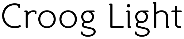 Croog Light Font