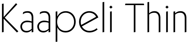 Kaapeli Thin Font