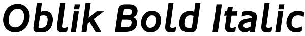 Oblik Bold Italic Font