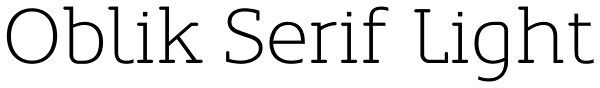 Oblik Serif Light Font