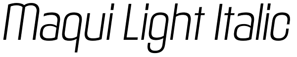 Maqui Light Italic Font