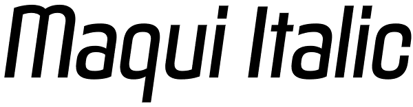 Maqui Italic Font