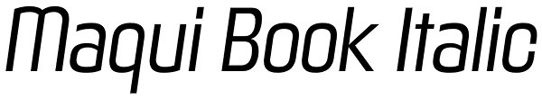 Maqui Book Italic Font