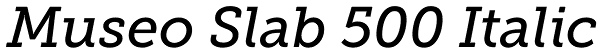 Museo Slab 500 Italic Font