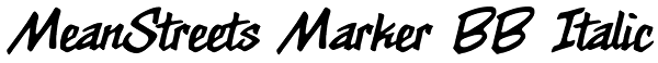 MeanStreets Marker BB Italic Font