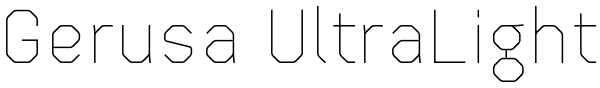 Gerusa UltraLight Font