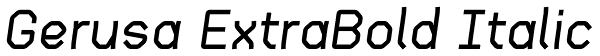 Gerusa ExtraBold Italic Font