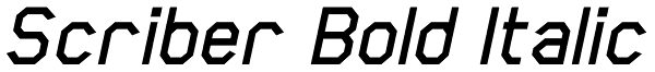 Scriber Bold Italic Font