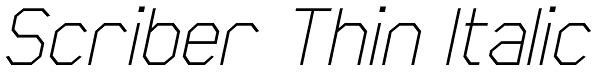 Scriber Thin Italic Font