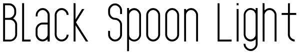 Black Spoon Light Font