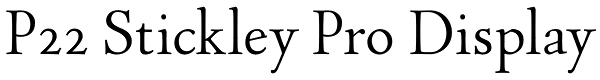 P22 Stickley Pro Display Font