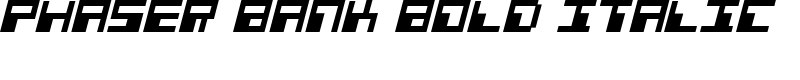 Phaser Bank Bold Italic Font