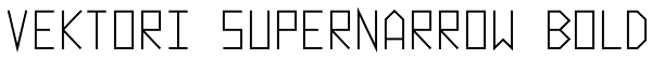 Vektori SuperNarrow Bold Font