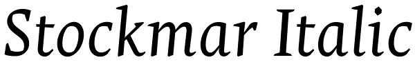 Stockmar Italic Font