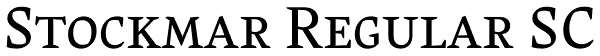 Stockmar Regular SC Font