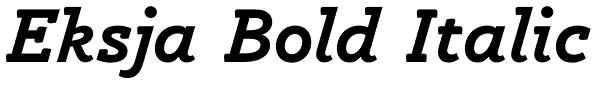 Eksja Bold Italic Font