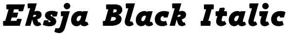 Eksja Black Italic Font