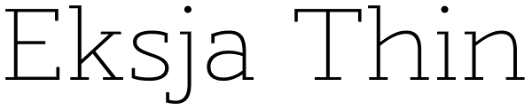 Eksja Thin Font