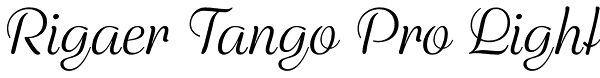 Rigaer Tango Pro Light Font