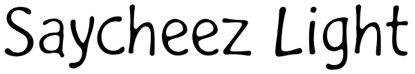 Saycheez Light Font