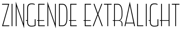 Zingende ExtraLight Font