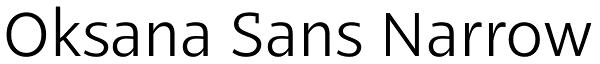 Oksana Sans Narrow Font