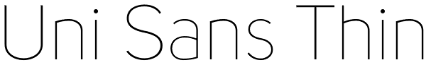 Uni Sans Thin Font