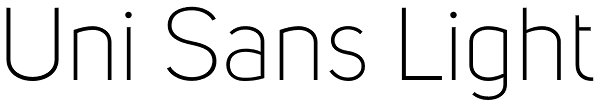 Uni Sans Light Font