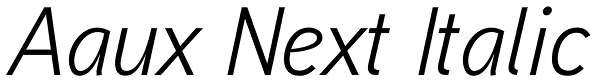 Aaux Next Italic Font